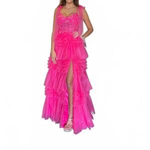 NEW JULIET ball gown sweetheart dress in fuchsia